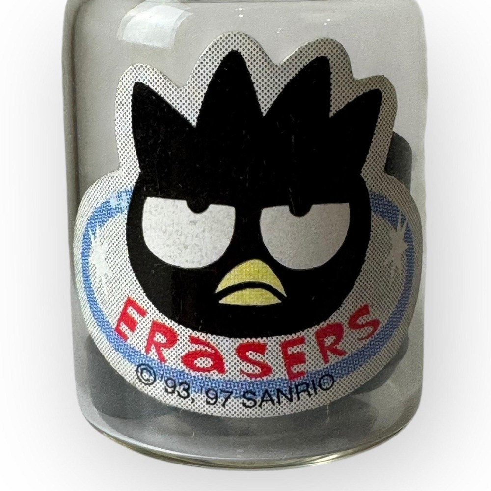 Rare Vintage 1997 Sanrio Bad Badtz Maru Penguin Corked Glass Bottle of Erasers - Picture 2 of 8
